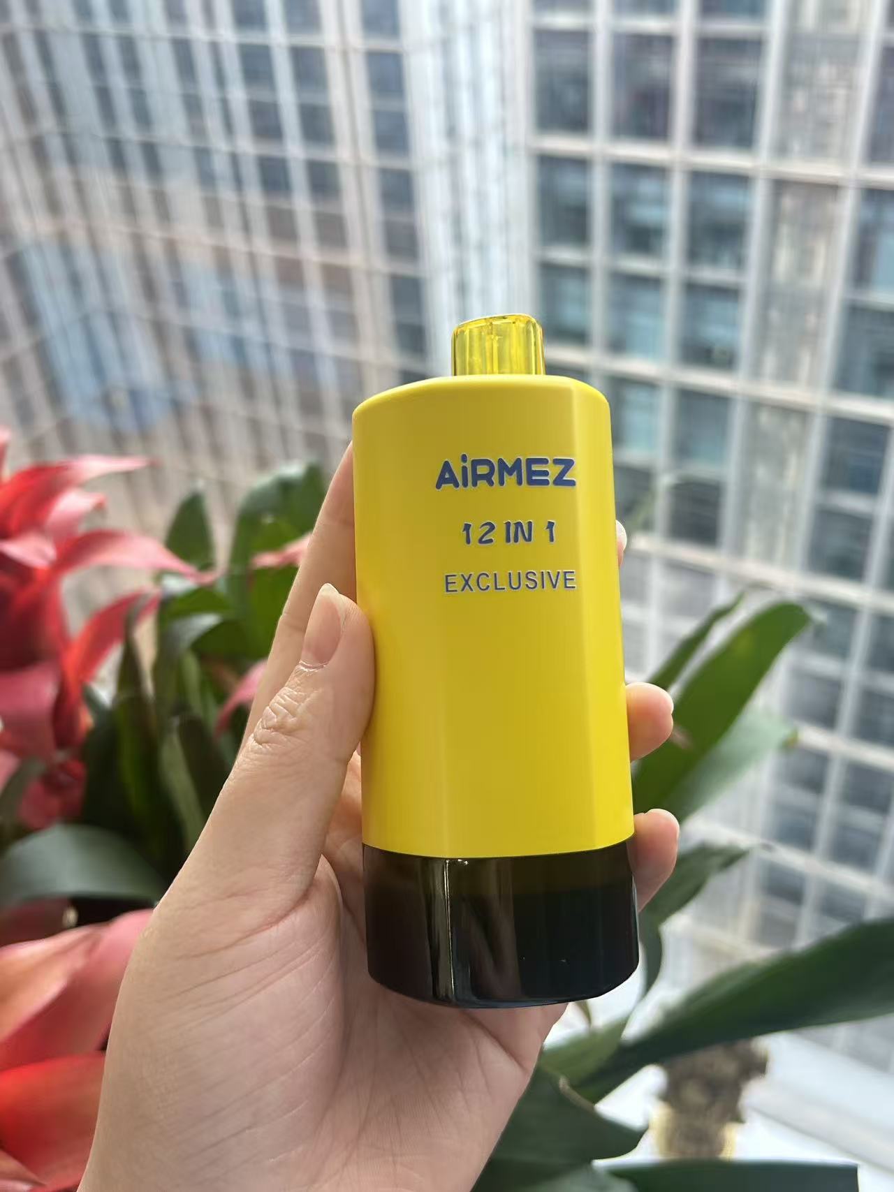 AiRMEZ Exclusive 12-in-1 300K real product photo with retail packaging and flavor mode design
