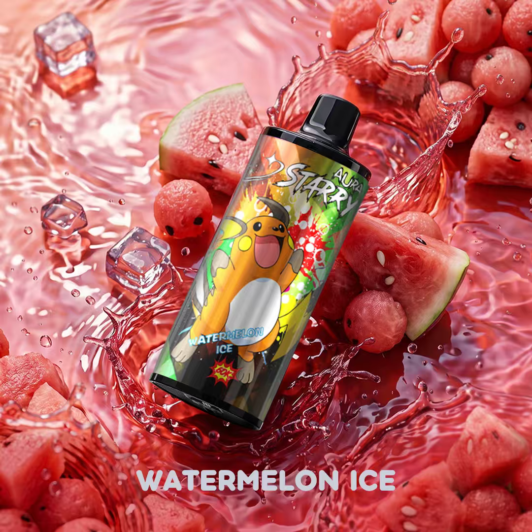 STARRY 60K Watermelon Ice disposable vape with watermelon and icy flavor