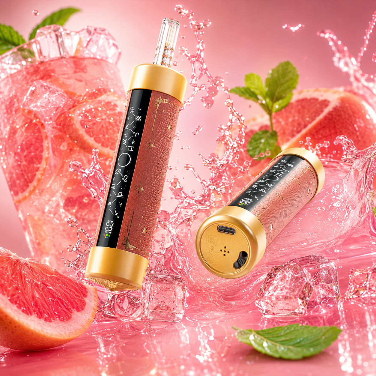 AiRMEZ HABIBI 12000 puffs shisha device with premium textured body, LED screen, and adjustable airflow.