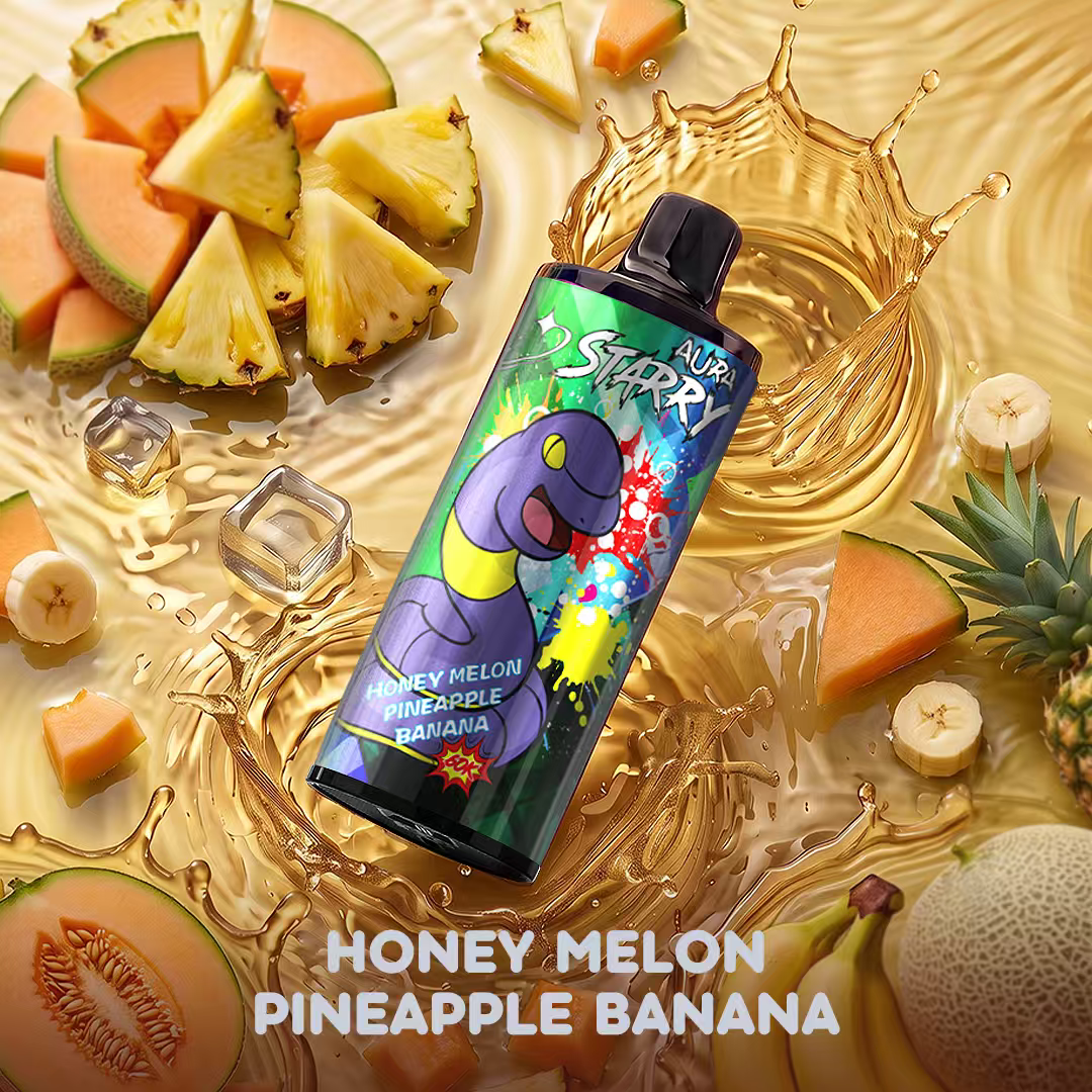 STARRY 60K Honey Melon Pineapple Banana disposable vape with tropical fruit flavor