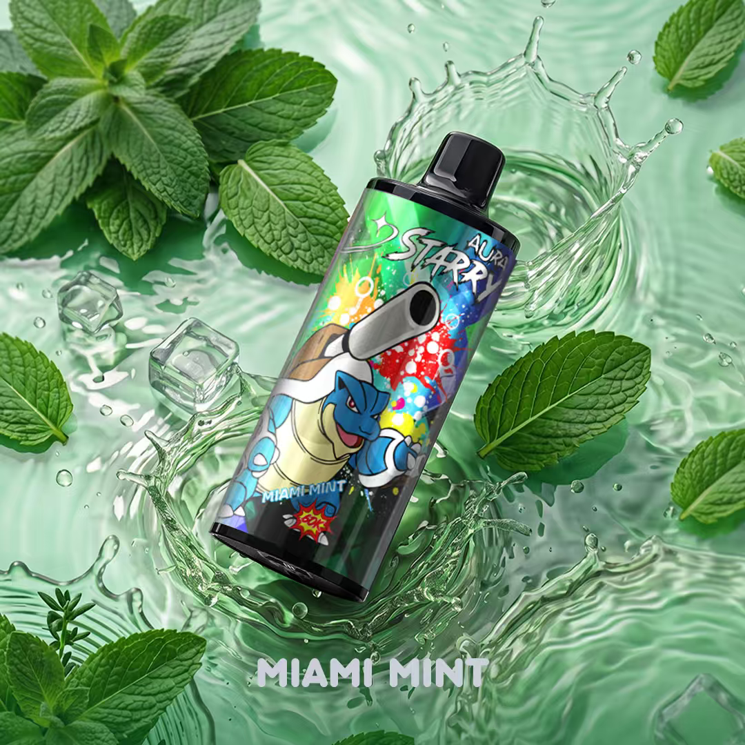 STARRY 60K Miami Mint disposable vape with refreshing mint flavor