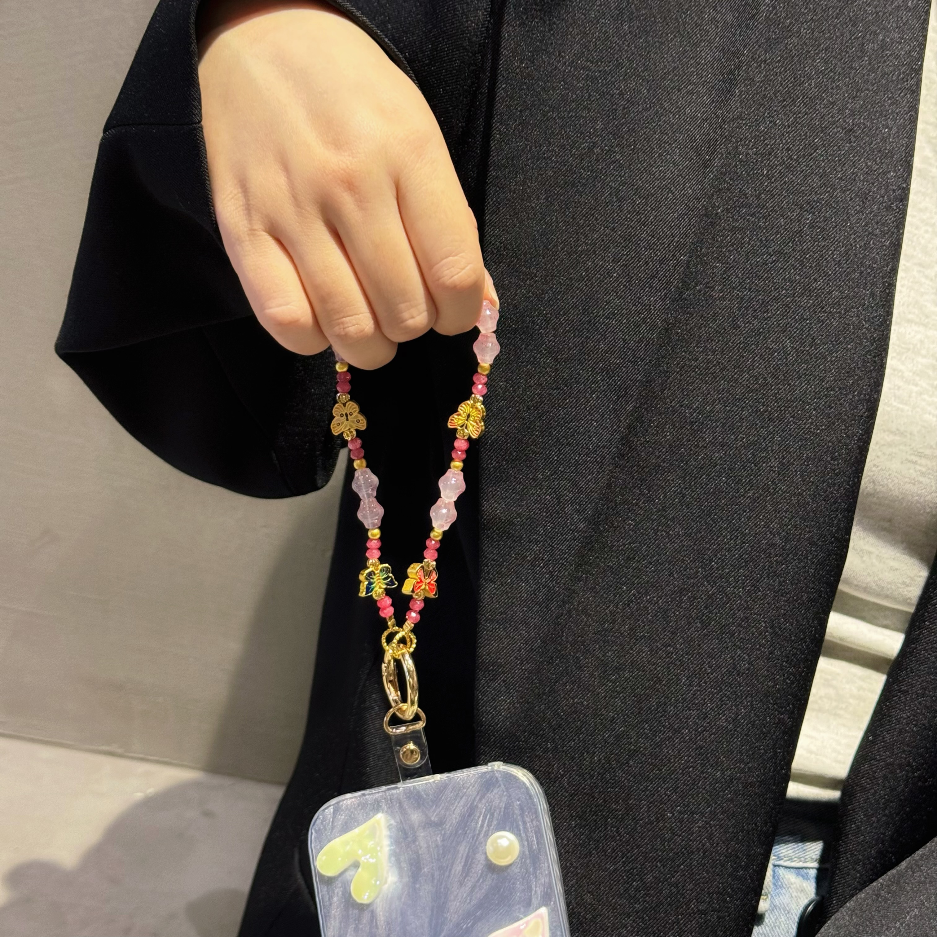 Elegant Butterfly & Charm Phone Bracelets