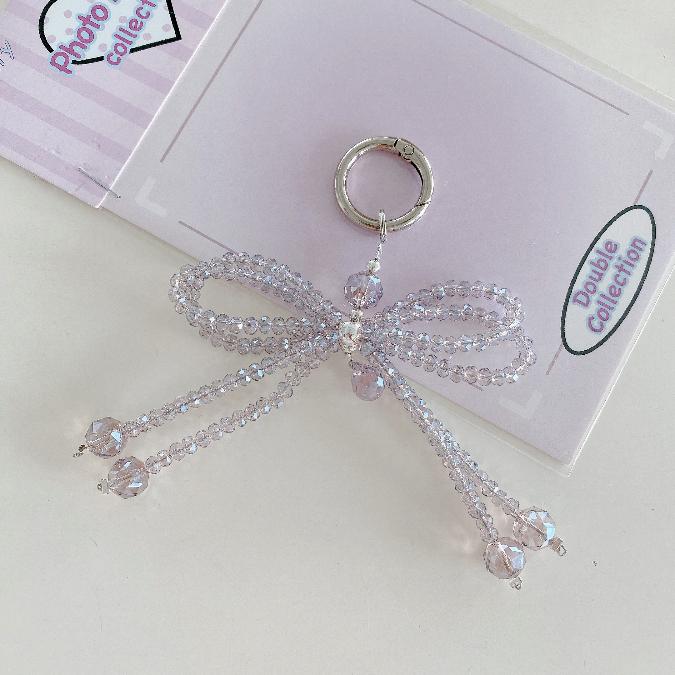 Elegant Crystal Bow Phone Charms