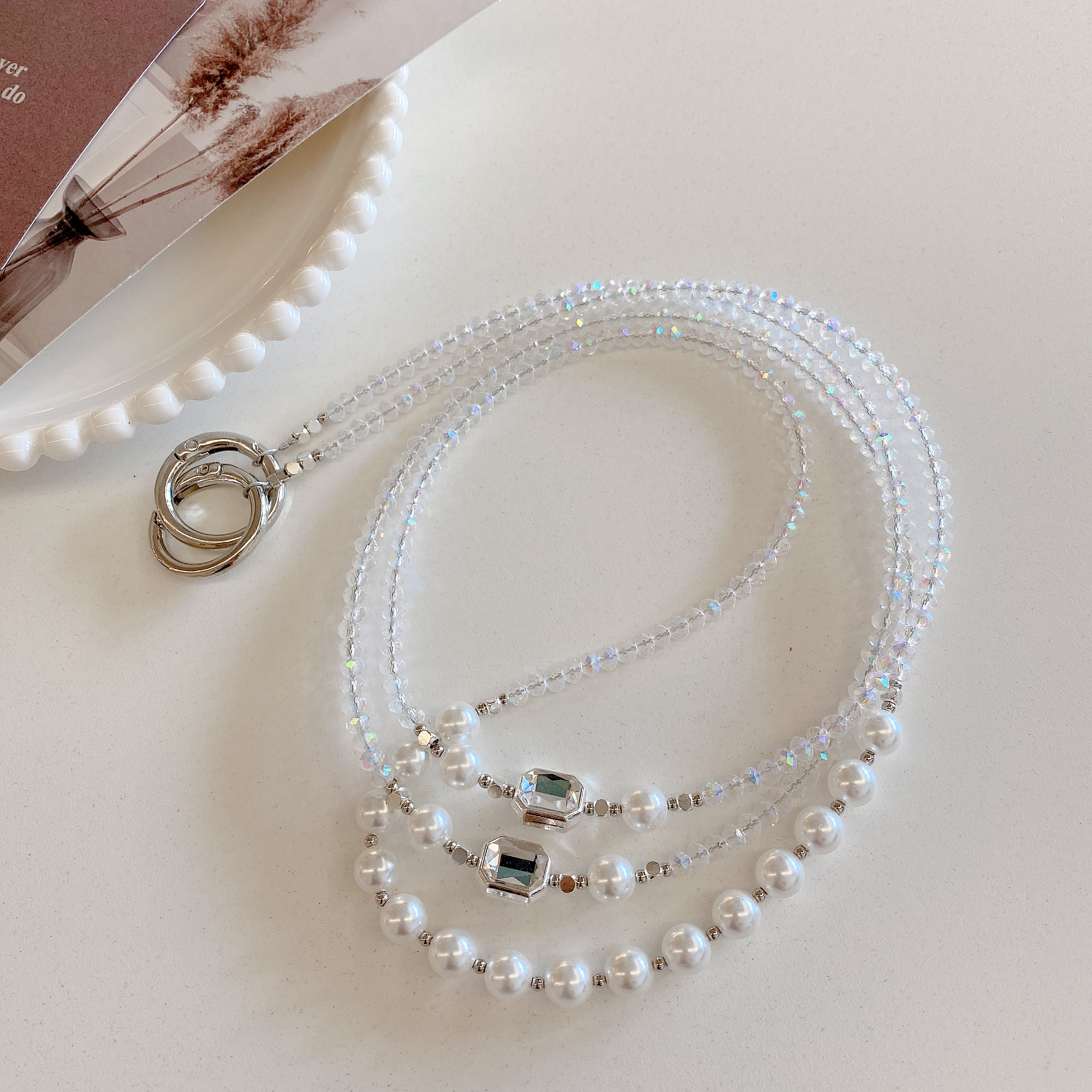 Elegant Beaded Phone Charms Collection