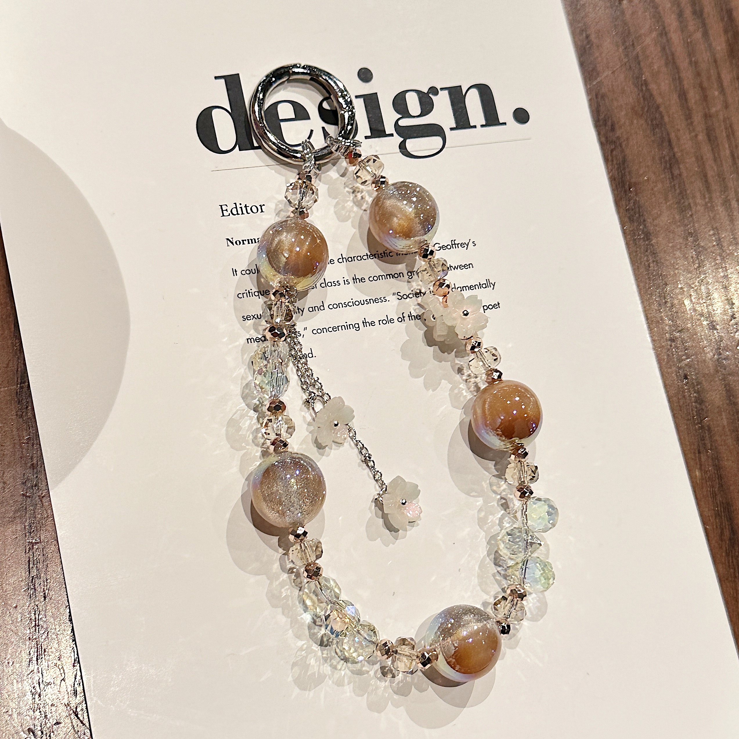 Floral & Crystal Bead Phone Charms