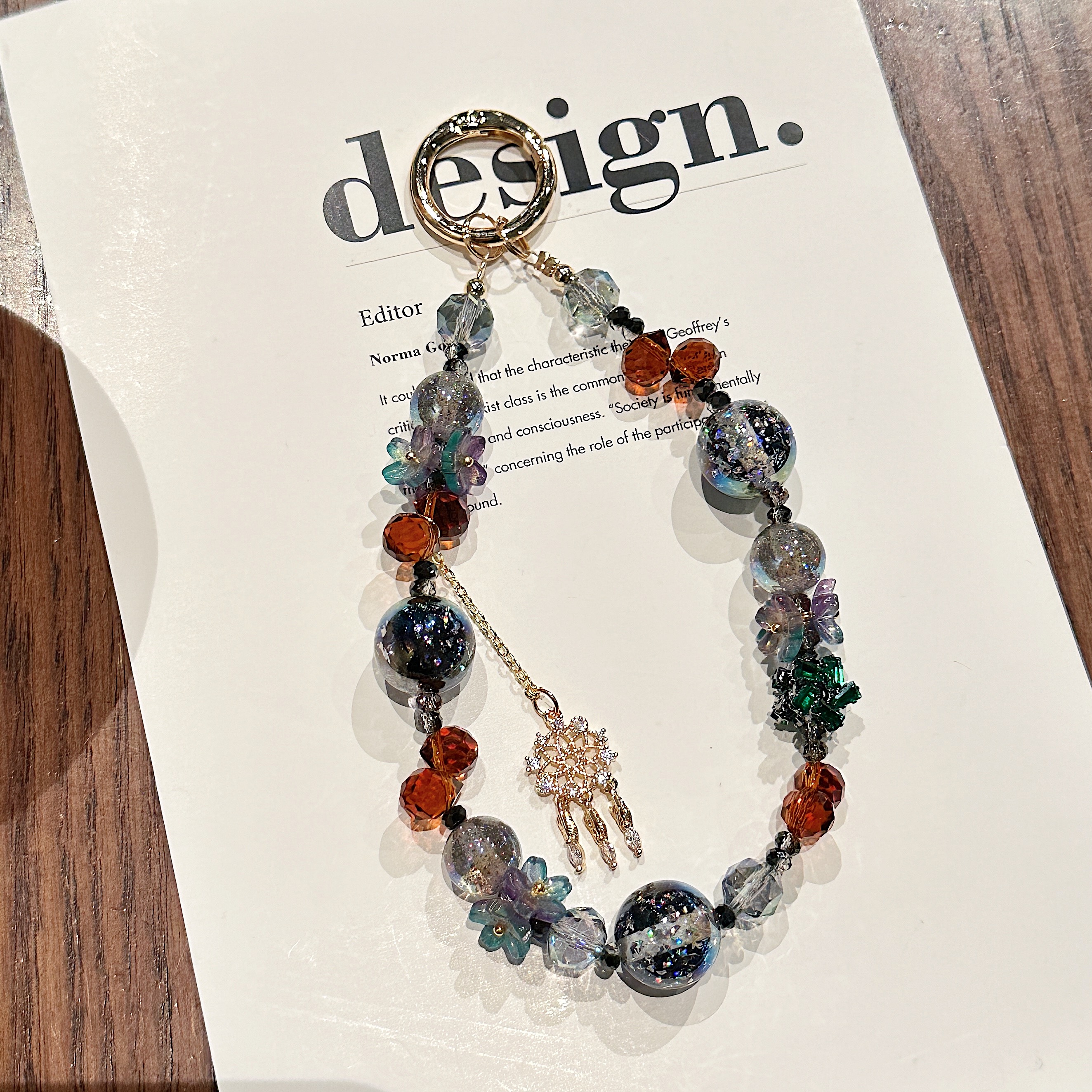 Floral & Crystal Bead Phone Charms