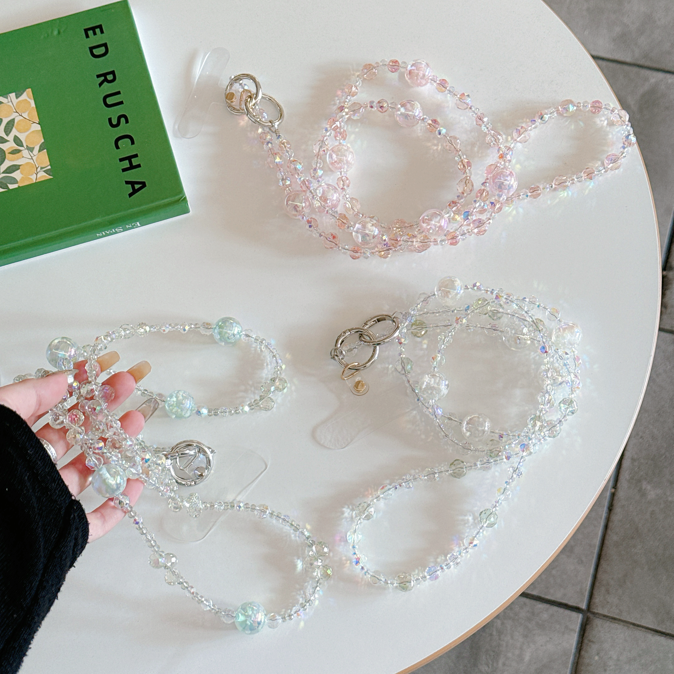 Elegant Crystal & Bead Phone Chains