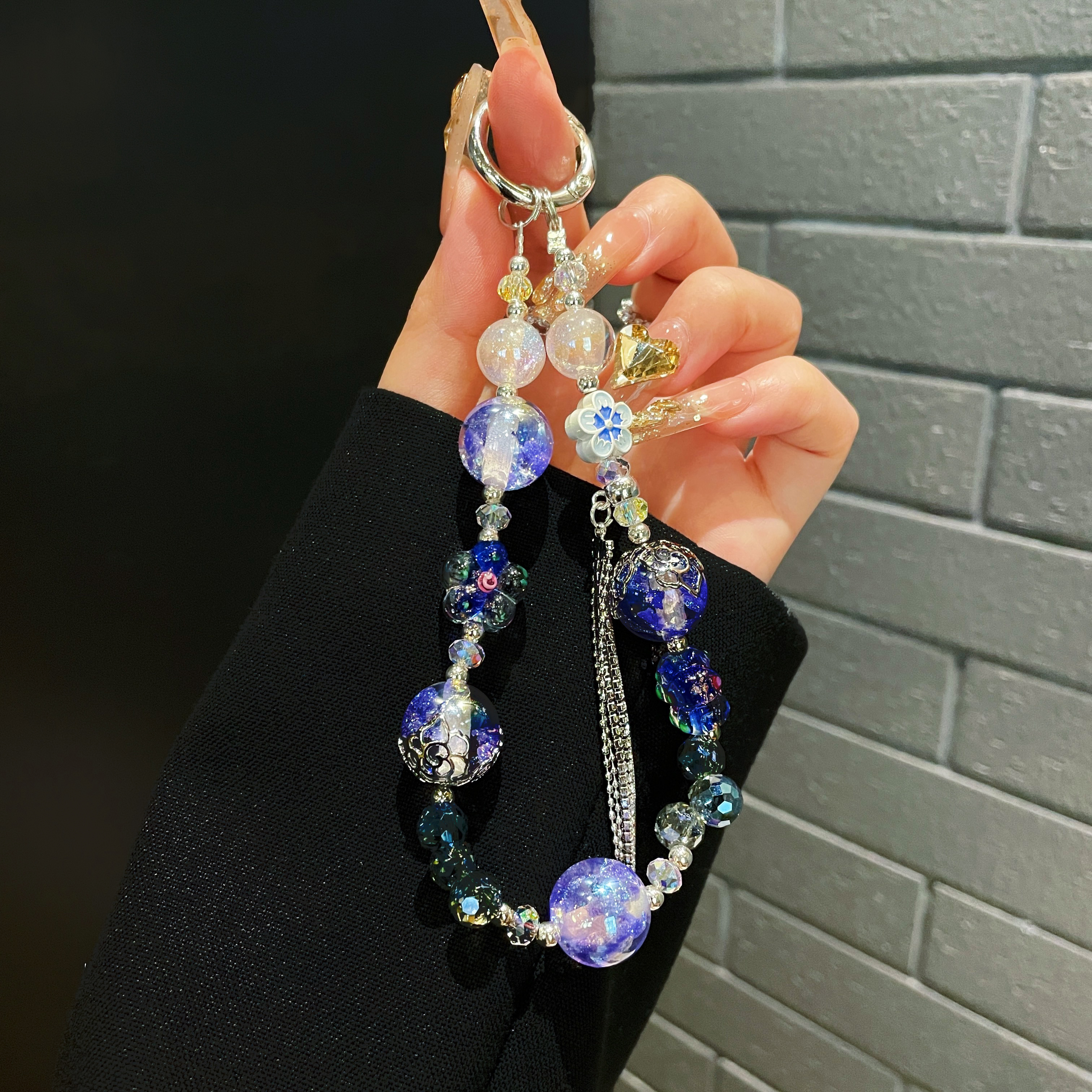 Mystical Butterfly and Galaxy Charm Phone Chains