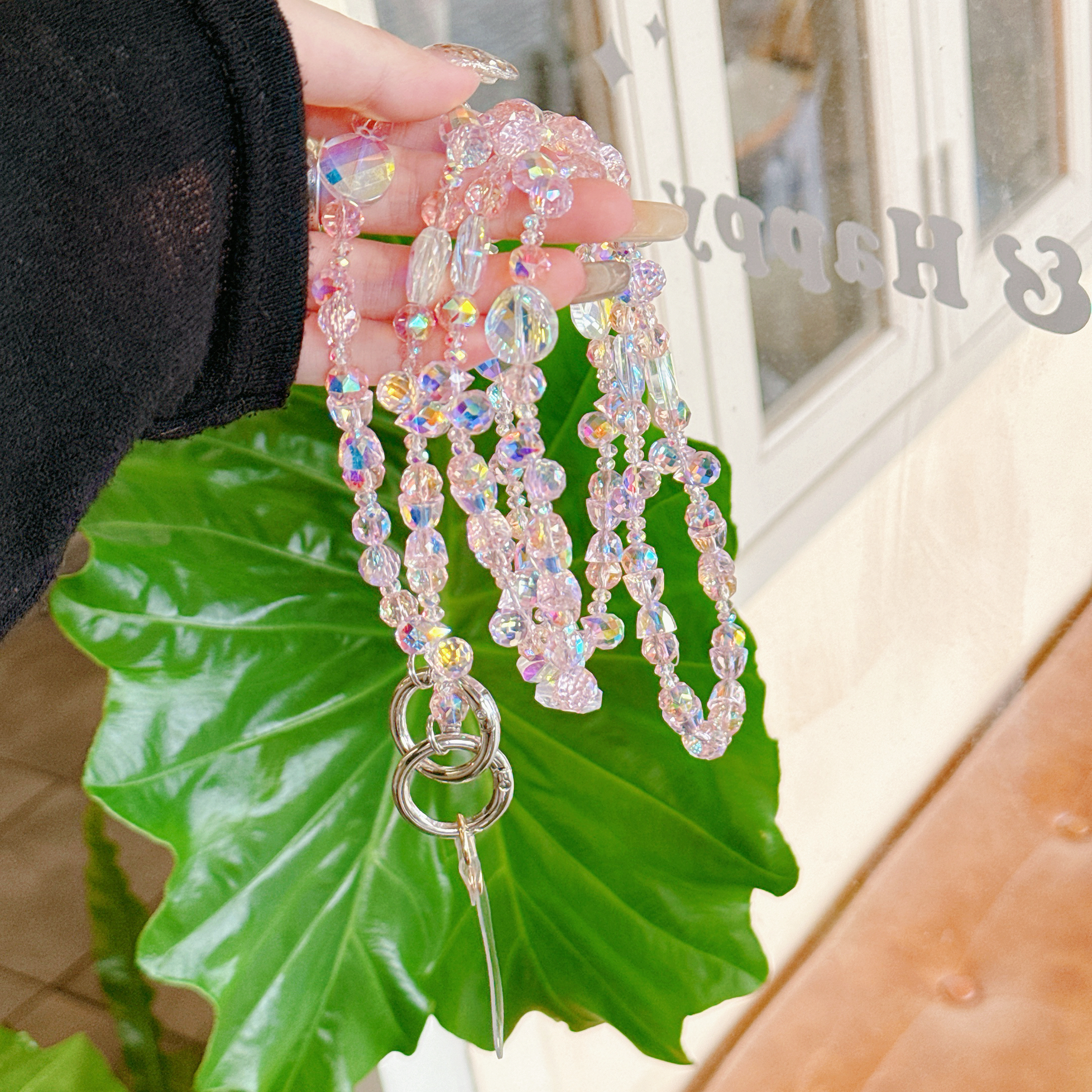 Shimmering Crystal Bead Phone Chains