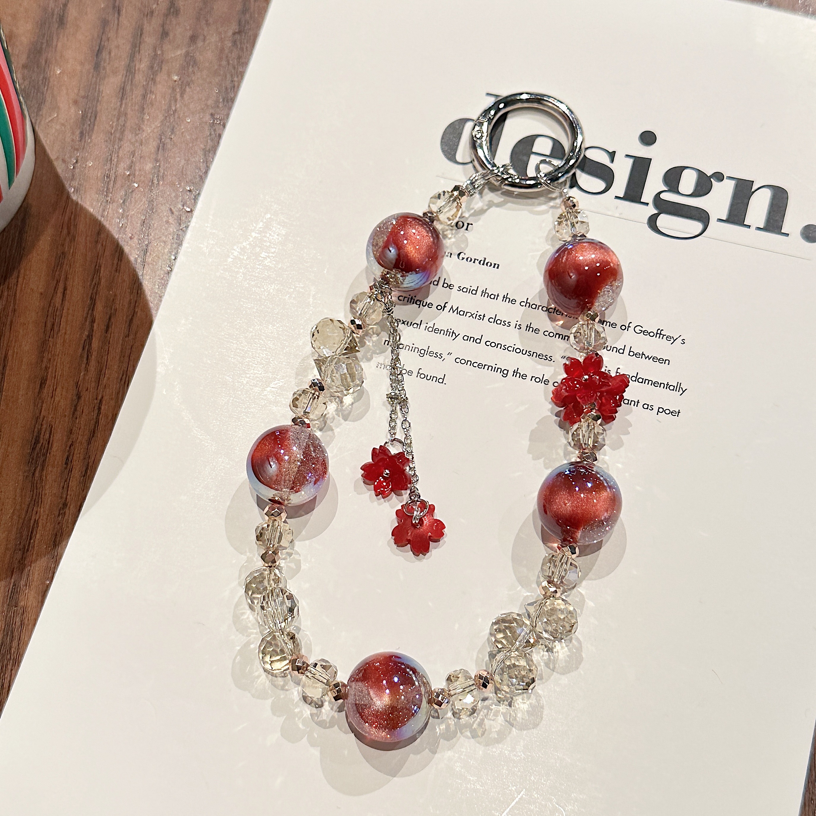 Floral & Crystal Bead Phone Charms