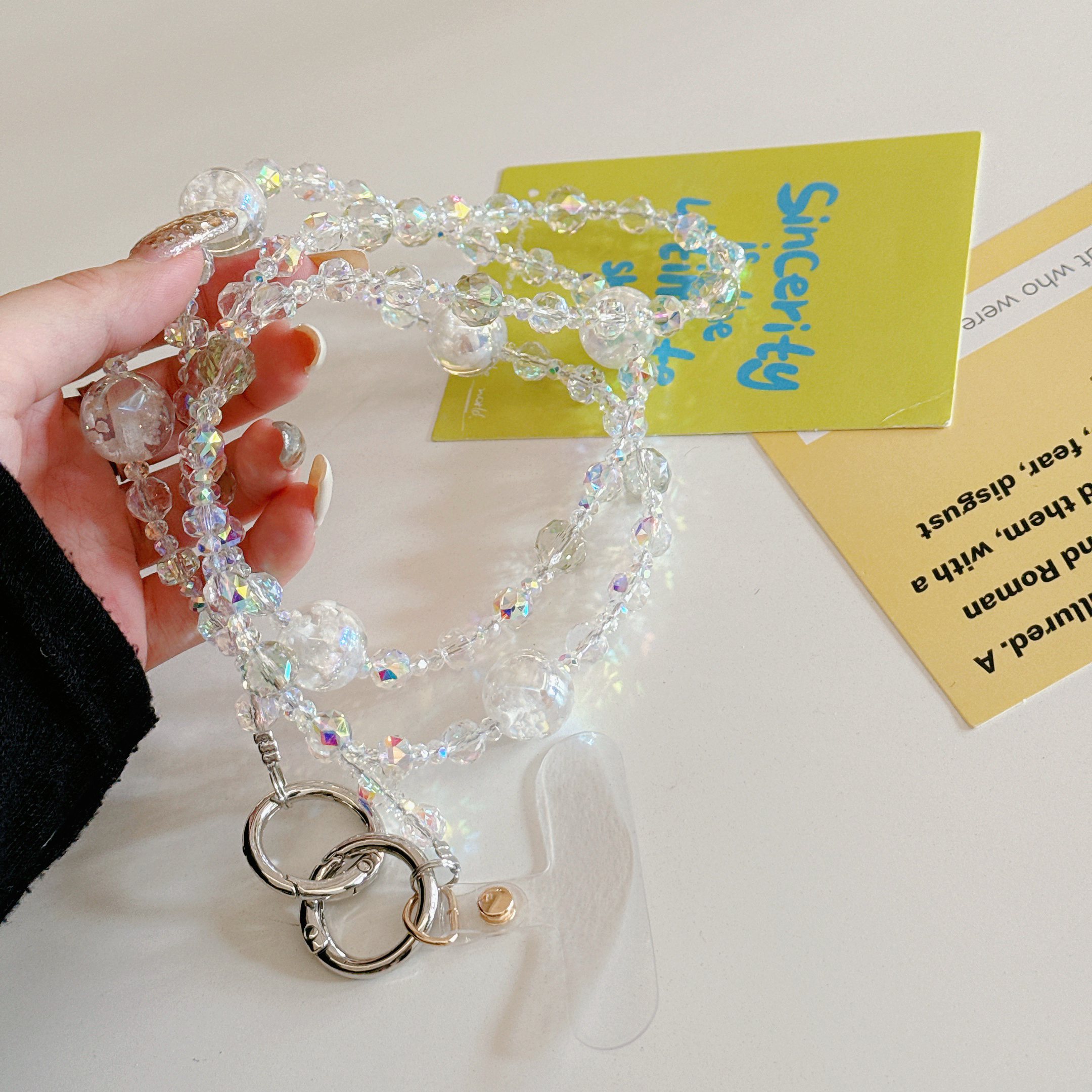 Elegant Crystal & Bead Phone Chains