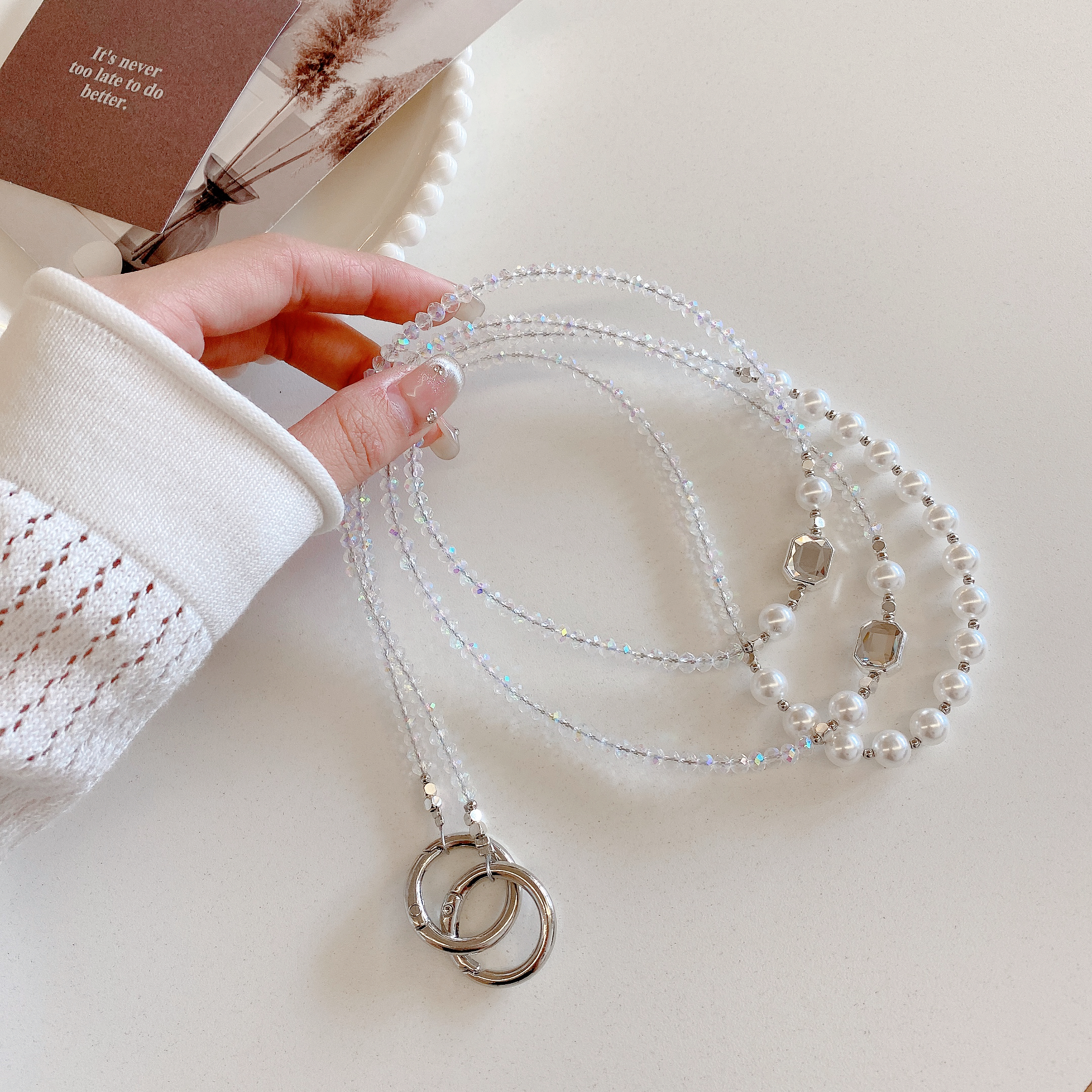 Elegant Beaded Phone Charms Collection