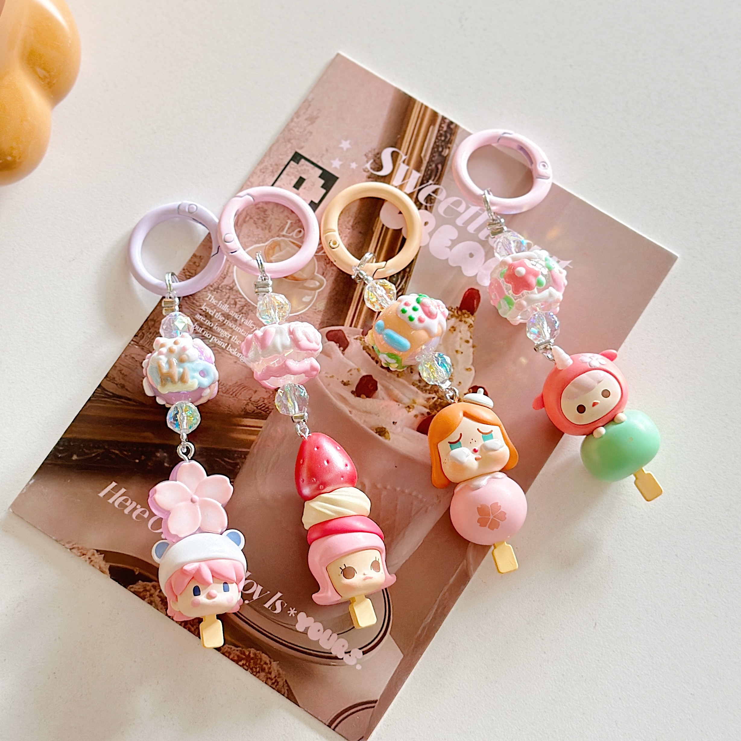 Kawaii Ice Cream & Character Phone Charms