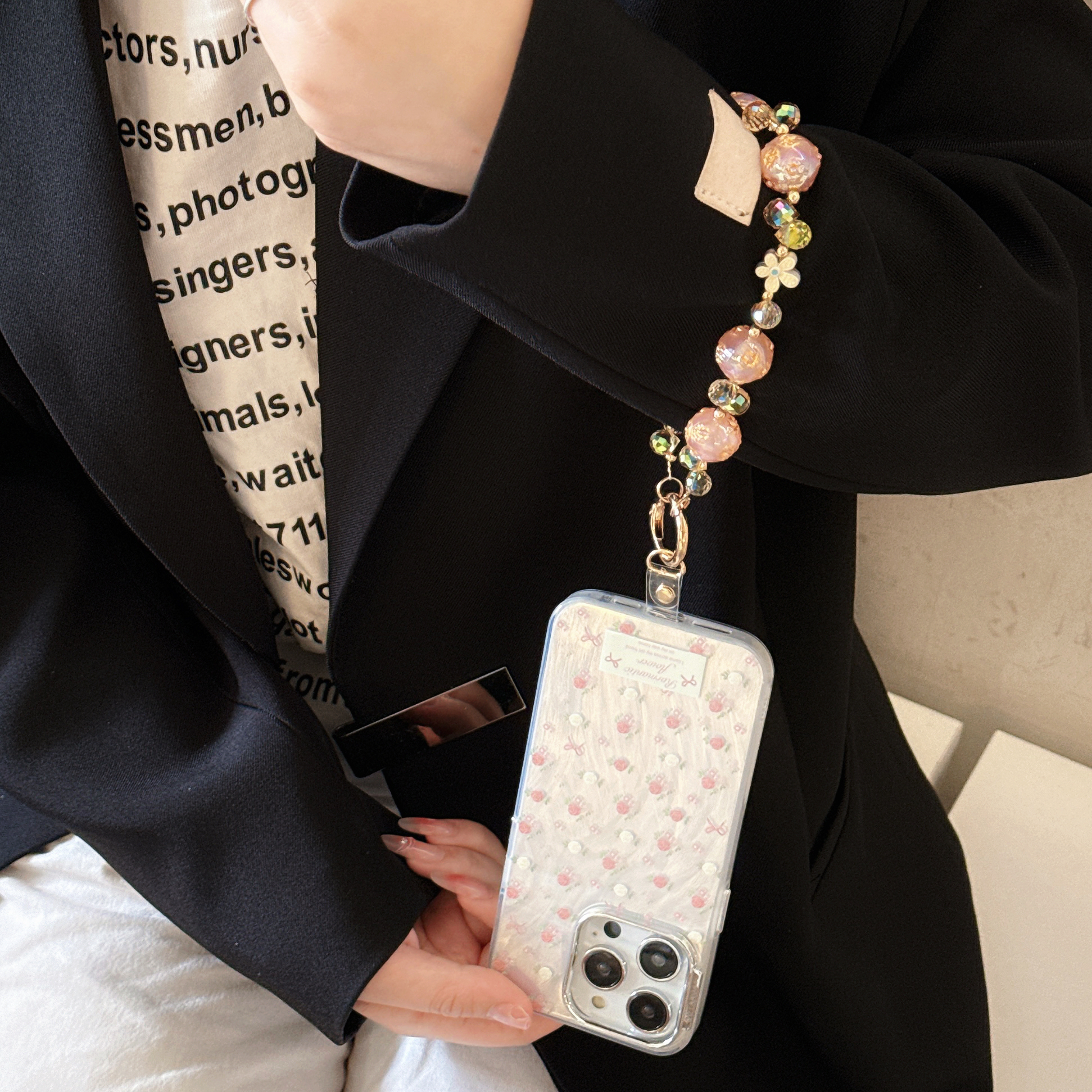 Elegant Crystal & Floral Phone Chains