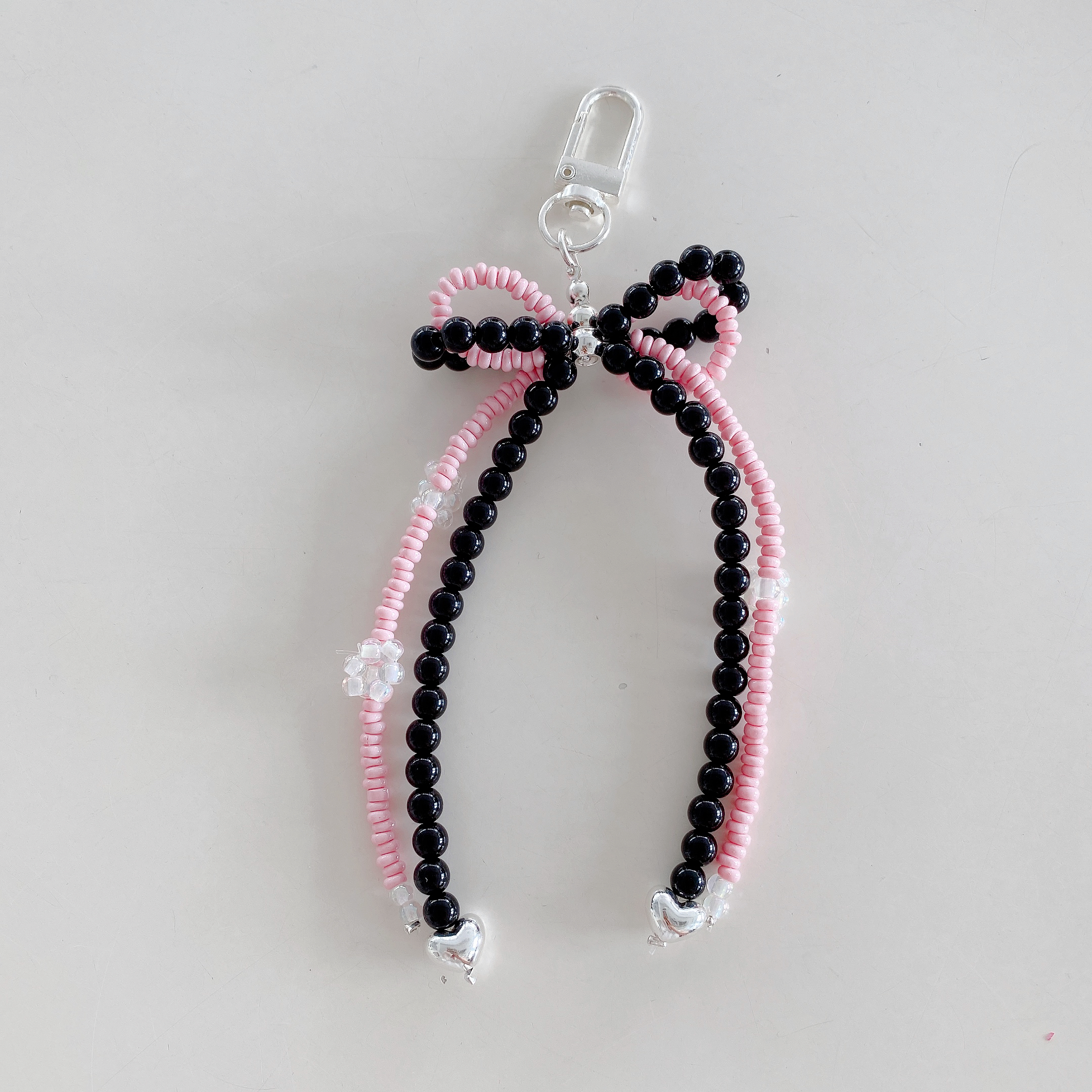 Playful Beaded Bow Phone Charms