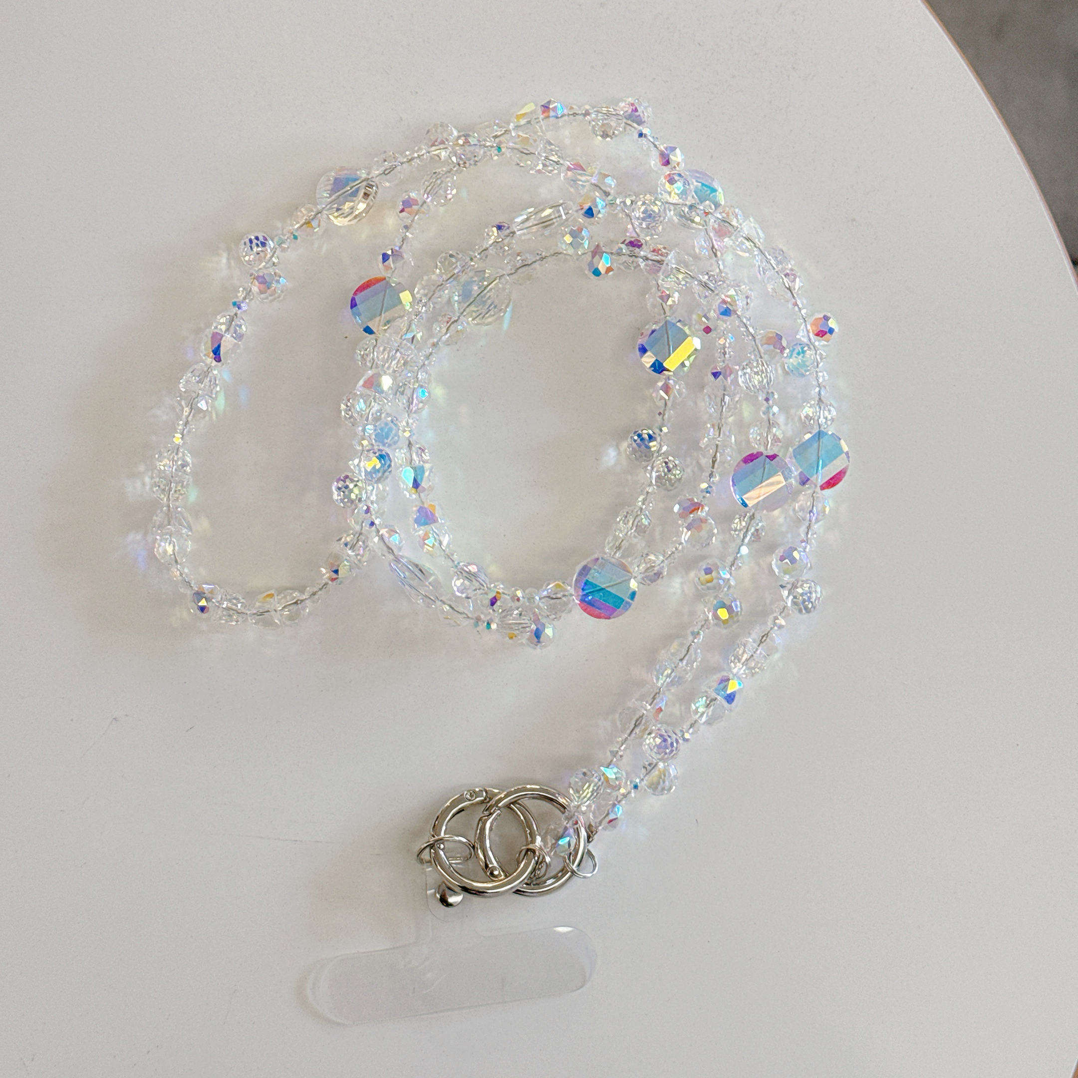 Shimmering Crystal Bead Phone Chains