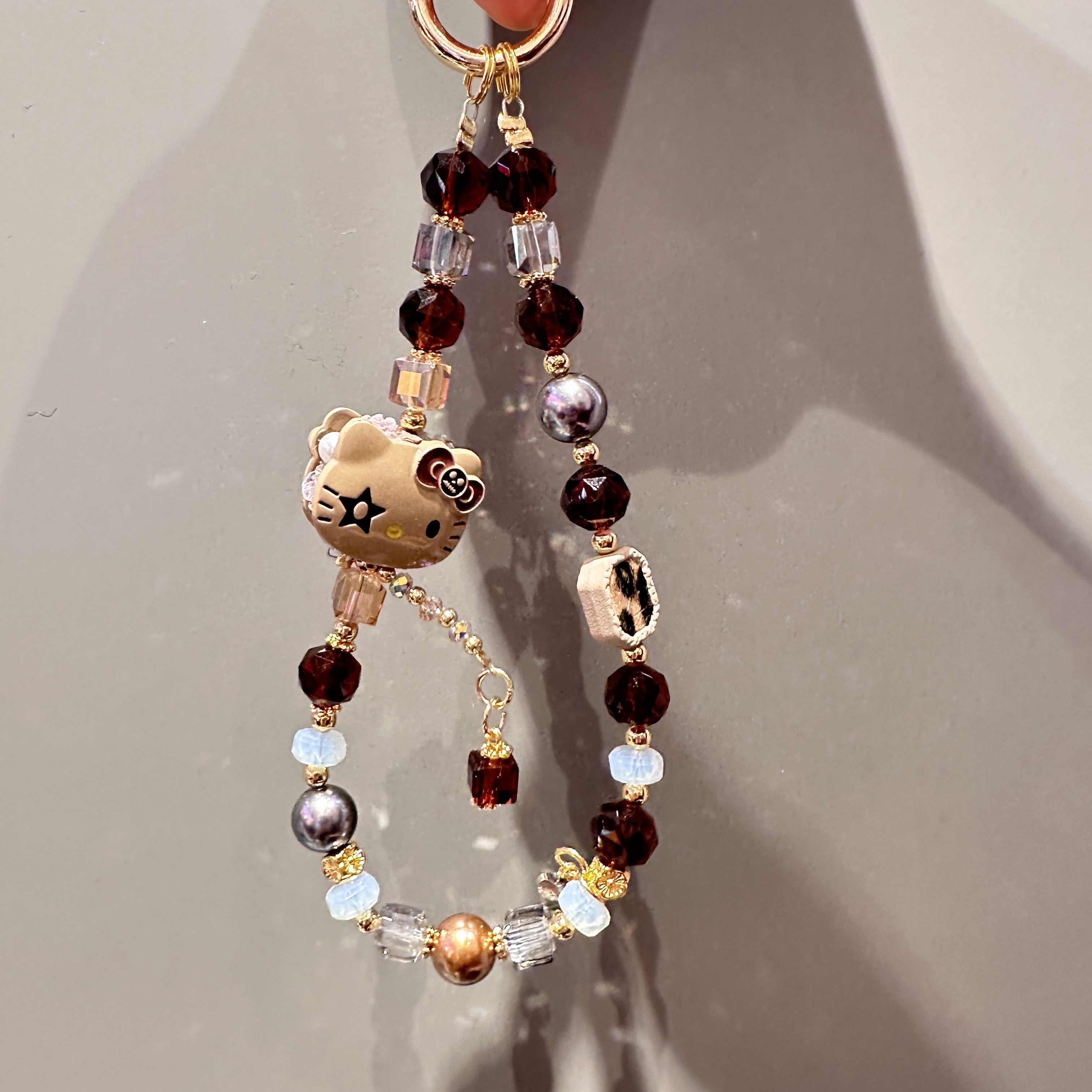 Glamorous Hello Kitty & Crystal Phone Charm