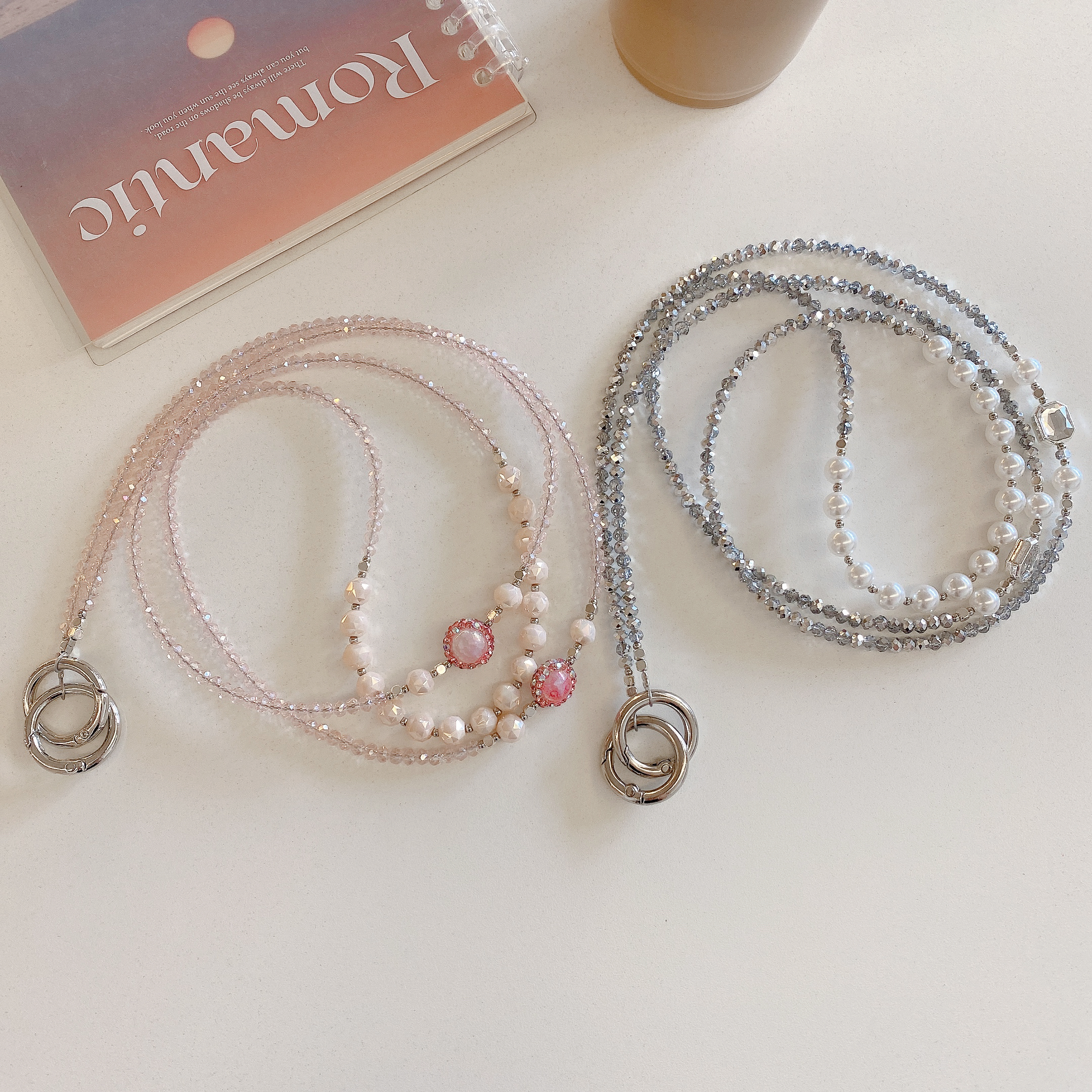 Elegant Beaded Phone Charms Collection