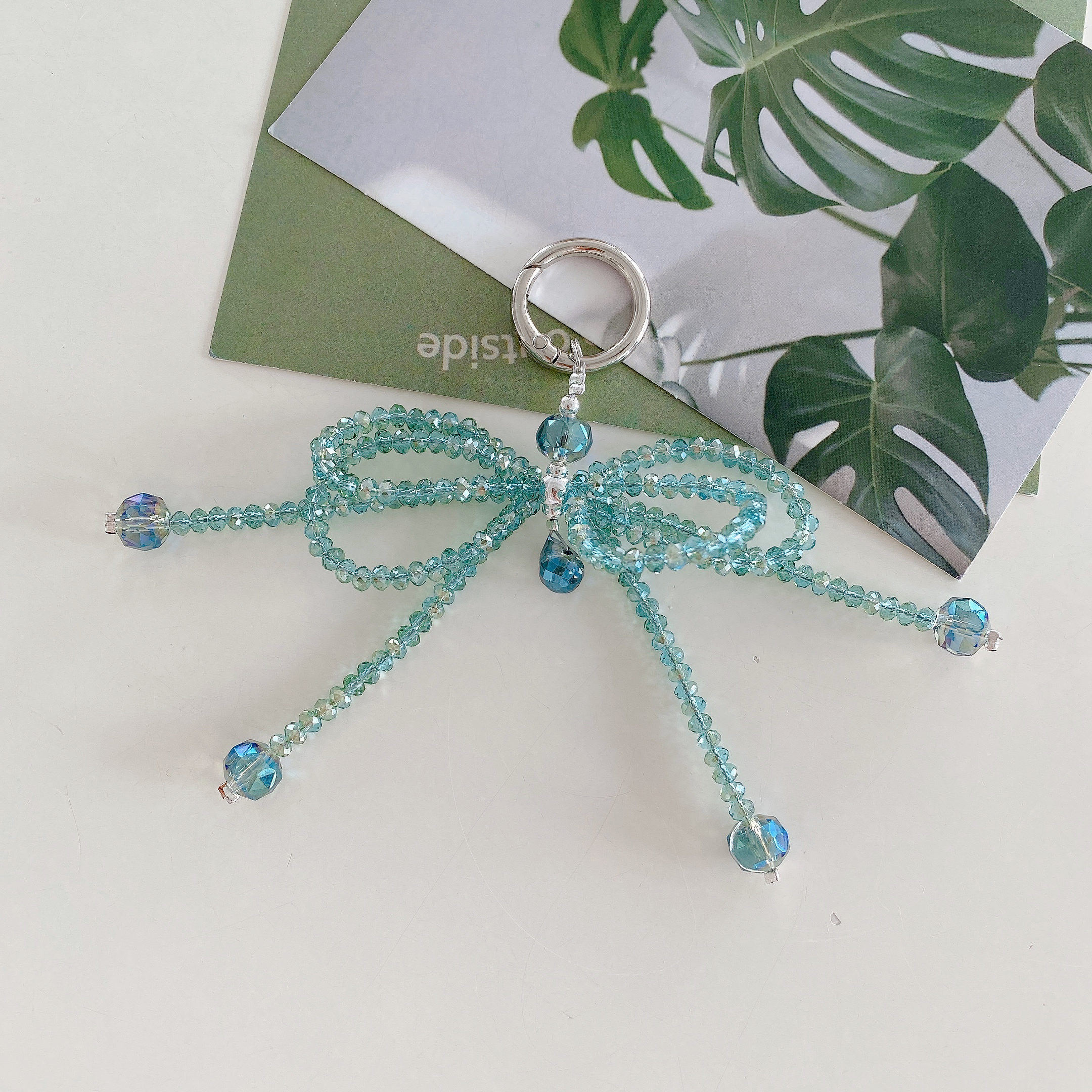 Elegant Crystal Bow Phone Charms