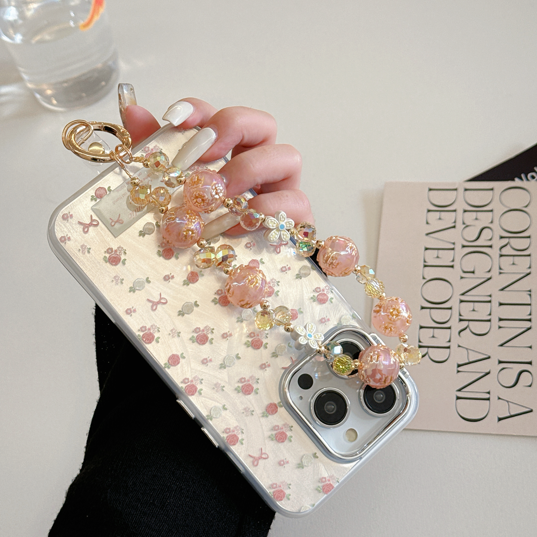 Elegant Crystal & Floral Phone Chains