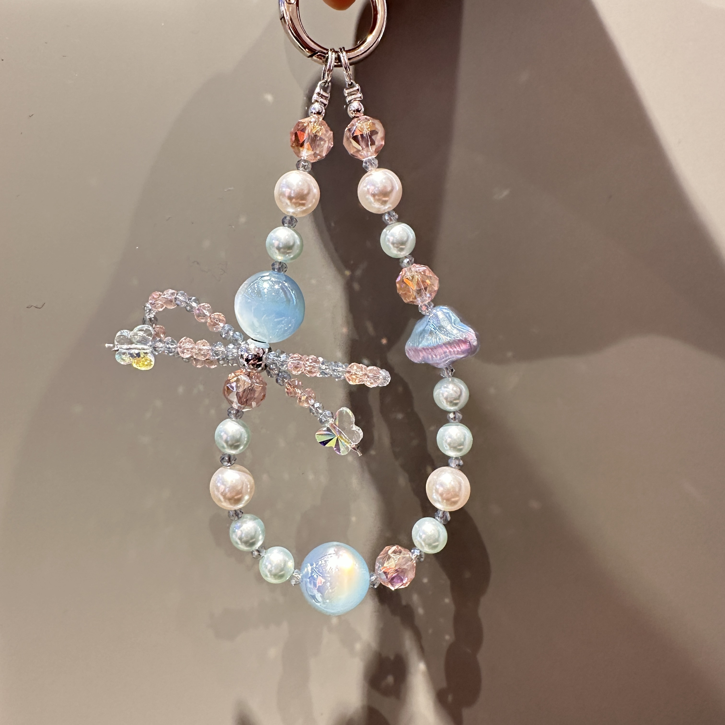 Dreamy Dragonfly & Pearl Phone Charms