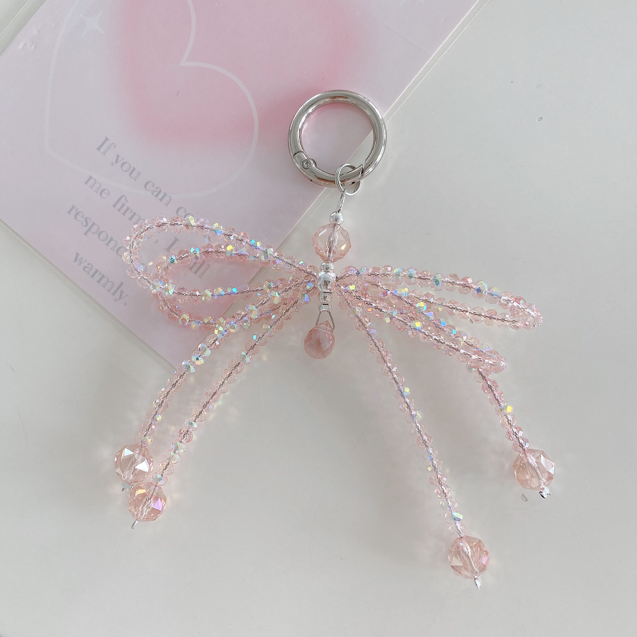 Elegant Crystal Bow Phone Charms