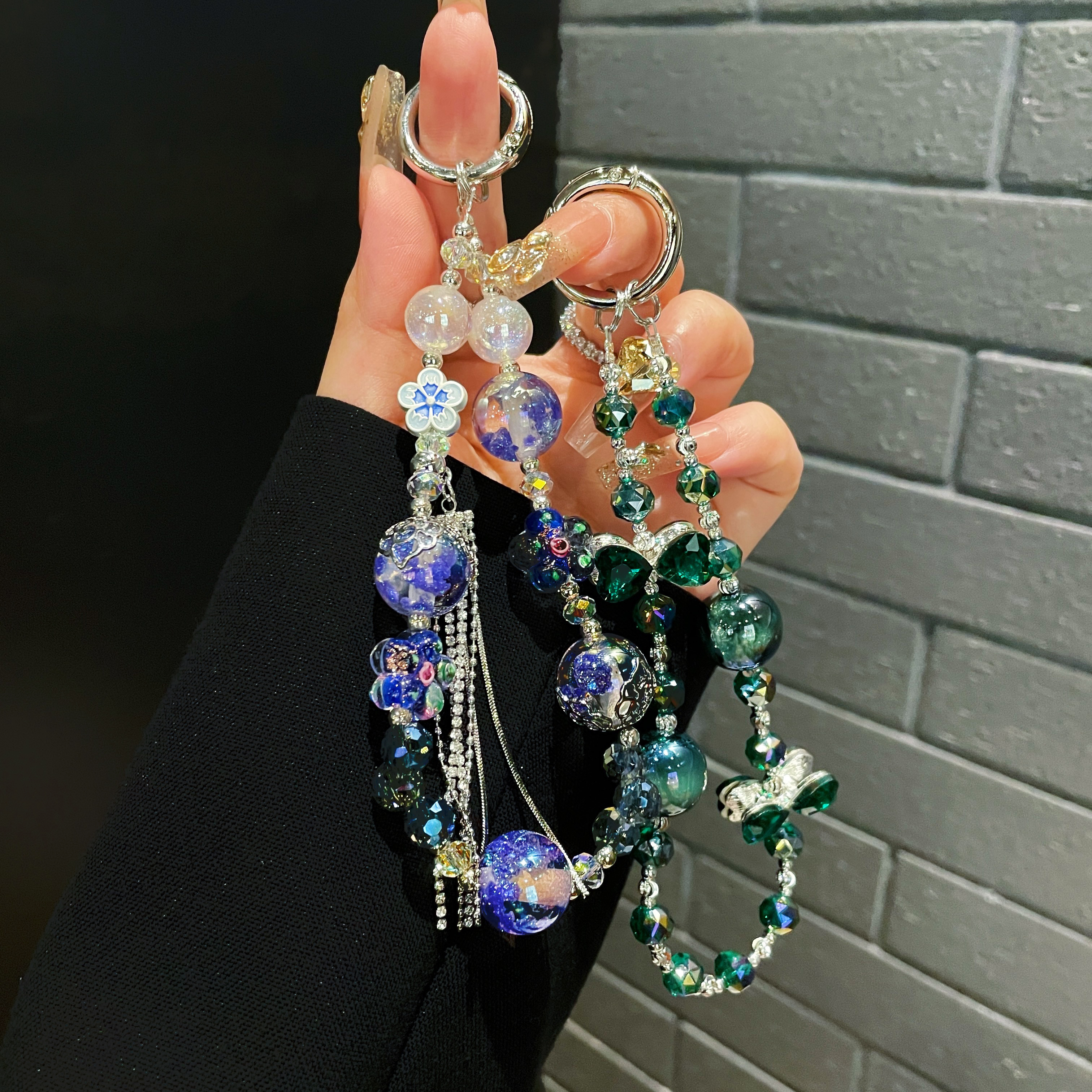 Mystical Butterfly and Galaxy Charm Phone Chains