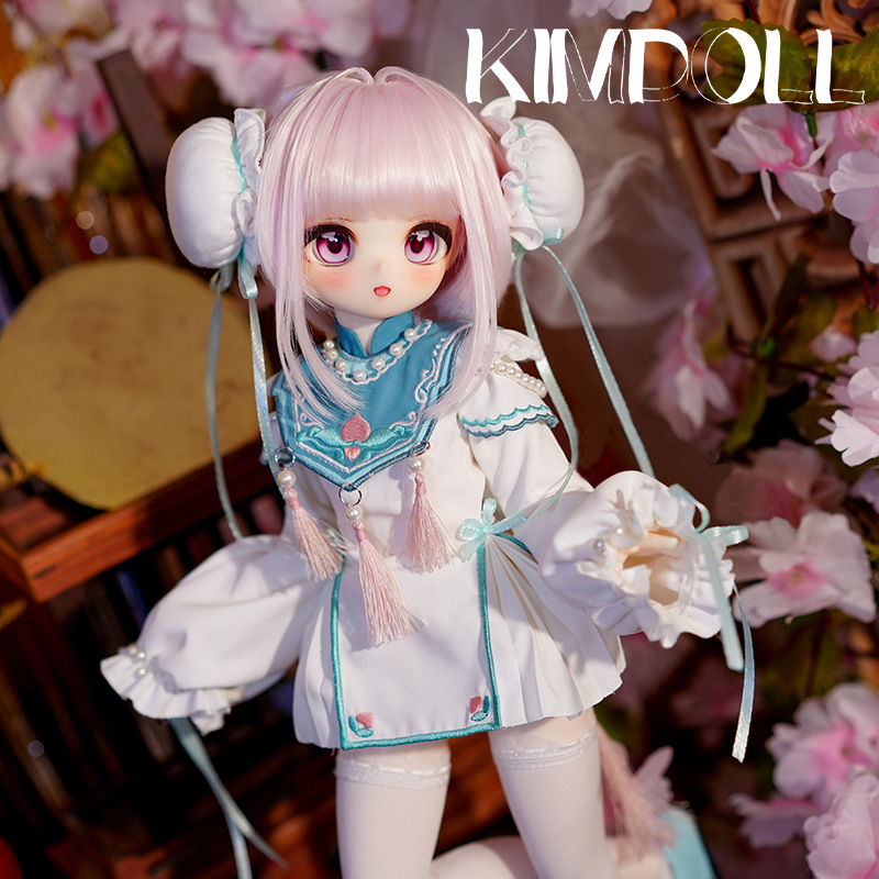 KIMDOLL Resin Doll Peach Chinese style – A Genuine Anime - style 4 - scale BJD Doll with Ball - jointed Figure