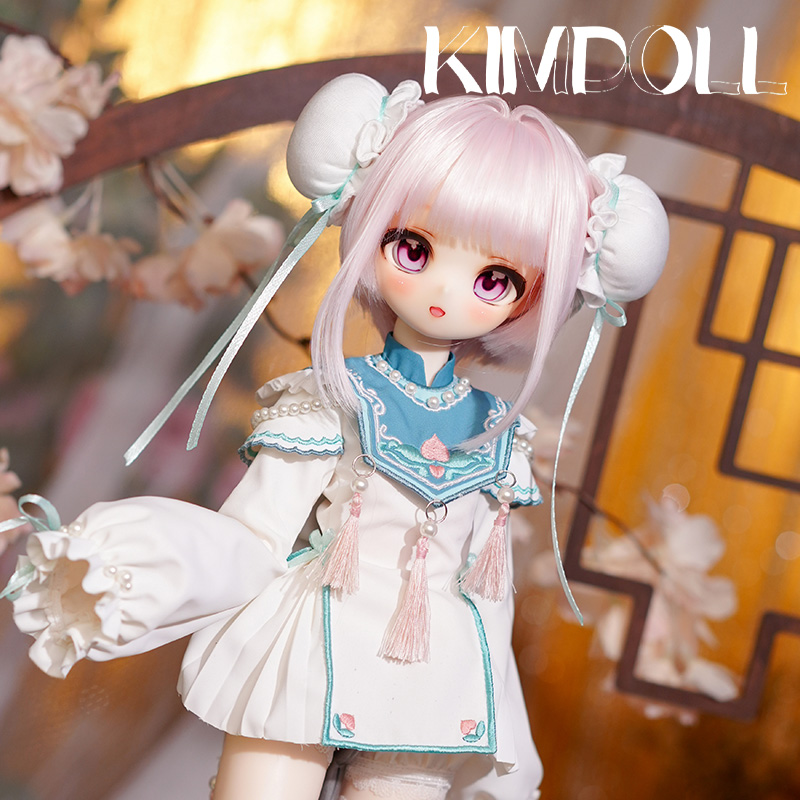 KIMDOLL Resin Doll Peach Chinese style – A Genuine Anime - style 4 - scale BJD Doll with Ball - jointed Figure