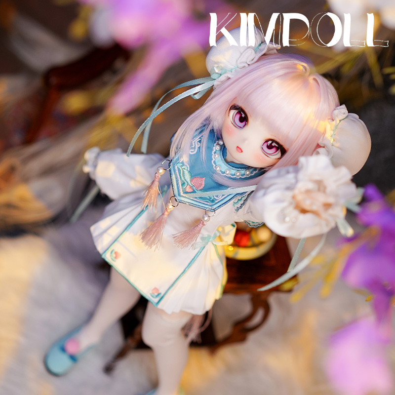 KIMDOLL Resin Doll Peach Chinese style – A Genuine Anime - style 4 - scale BJD Doll with Ball - jointed Figure