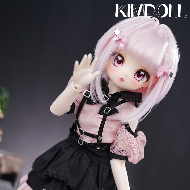 KIMDOLL Resin Doll Peach Jirai Kei– A Genuine Anime - style 4 - scale BJD Doll with Ball - jointed Figure