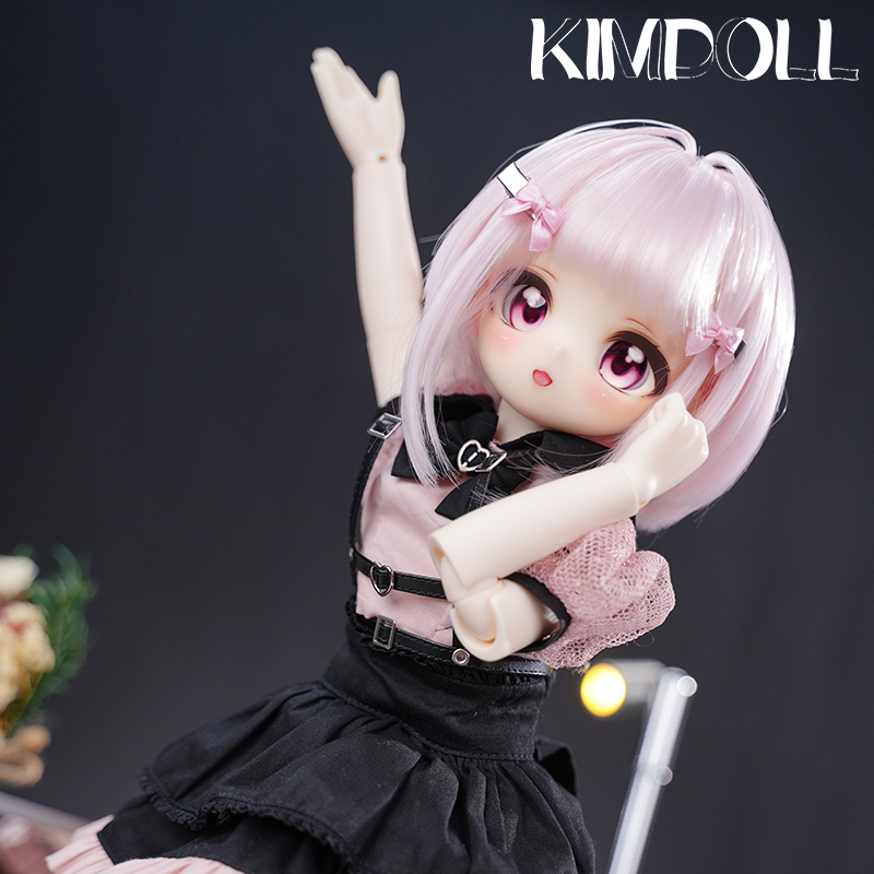 KIMDOLL Resin Doll Peach Jirai Kei– A Genuine Anime - style 4 - scale BJD Doll with Ball - jointed Figure