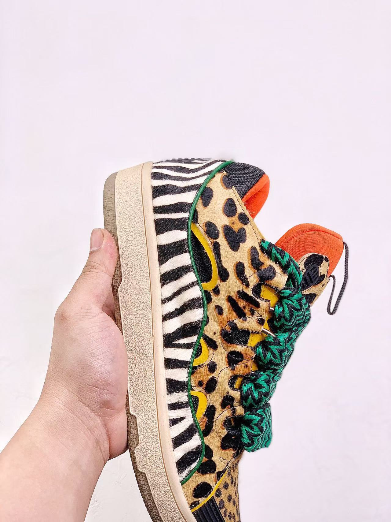 Lanvin Curb Sneakers Leopard Print