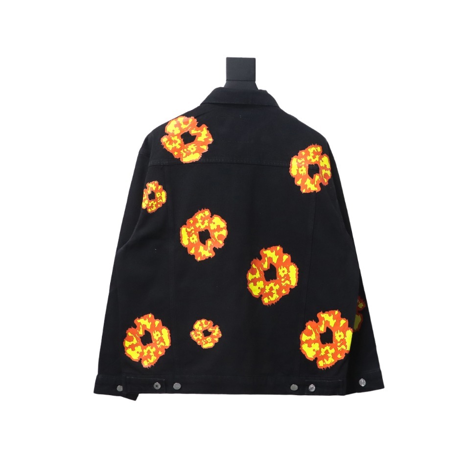 Denim Tears x Levi's Yellow Cotton Wreath Black Wash Jacket