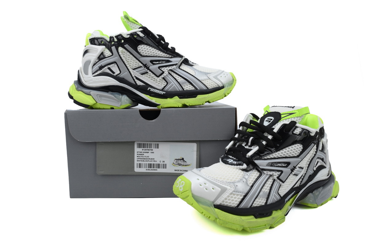 Balenciaga Runner Black White And Yellow 677402 W3RBP 1093