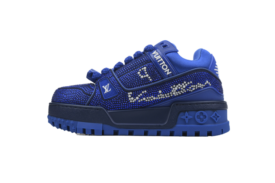 Louis Vuitton Trainer Maxi Blue Swarovksi Crystals