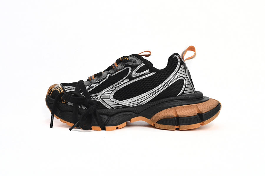 Balenciaga 3XL Sneaker in All Black Orange 734731 W3XL3 1178