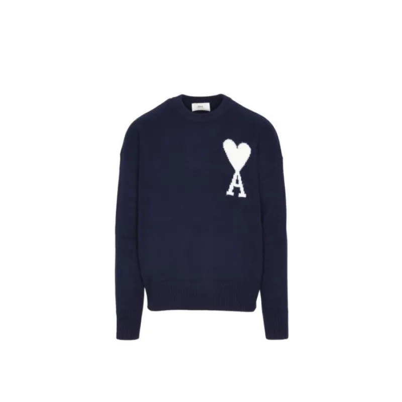 AMI Paris Ami de Coeur Sweater Blue