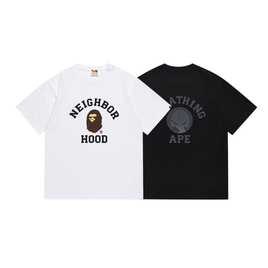 BAPE x Neighborhood T-shirt White/Black 140