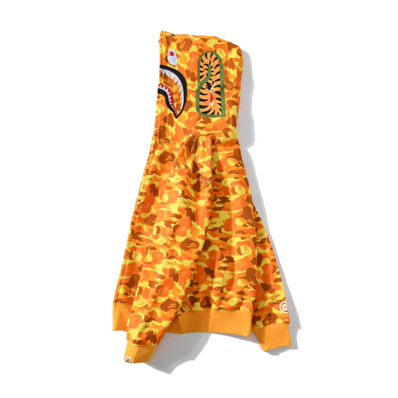 BAPE Color Camo Shark Zip Hoodie Yellow 6399