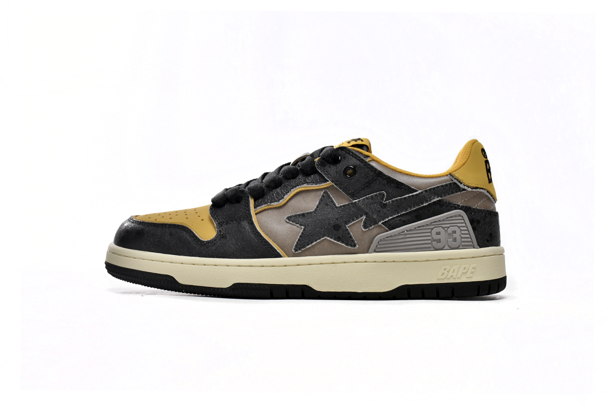 Bape Sk8 Sta Low Make old Black and Yellow 1120-291-021