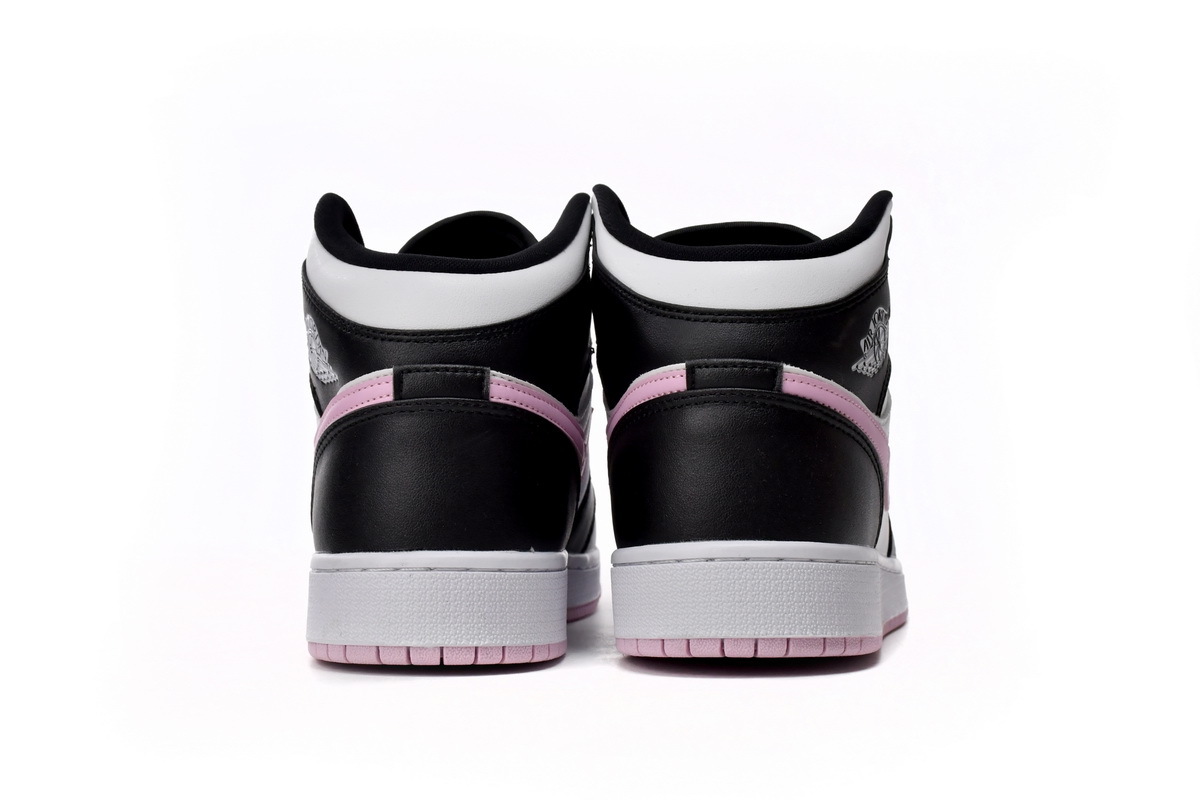 Jordan 1 Mid White Black Light Arctic Pink (GS) 555112-103