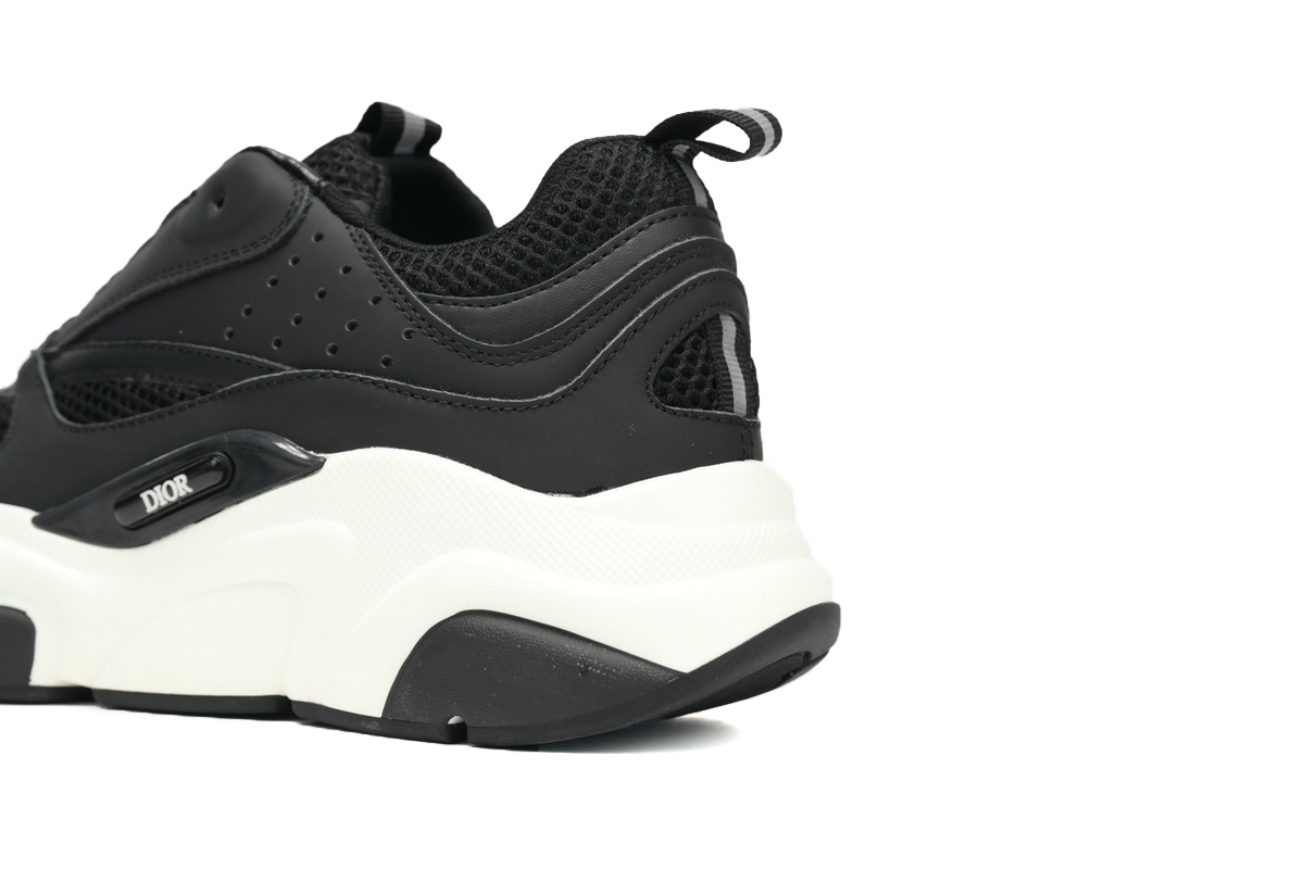 Dior White Blue Black B22 Sneakers Black And White
