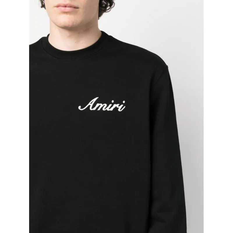 Ami Logo-Embroidered Cotton Sweatshirt
