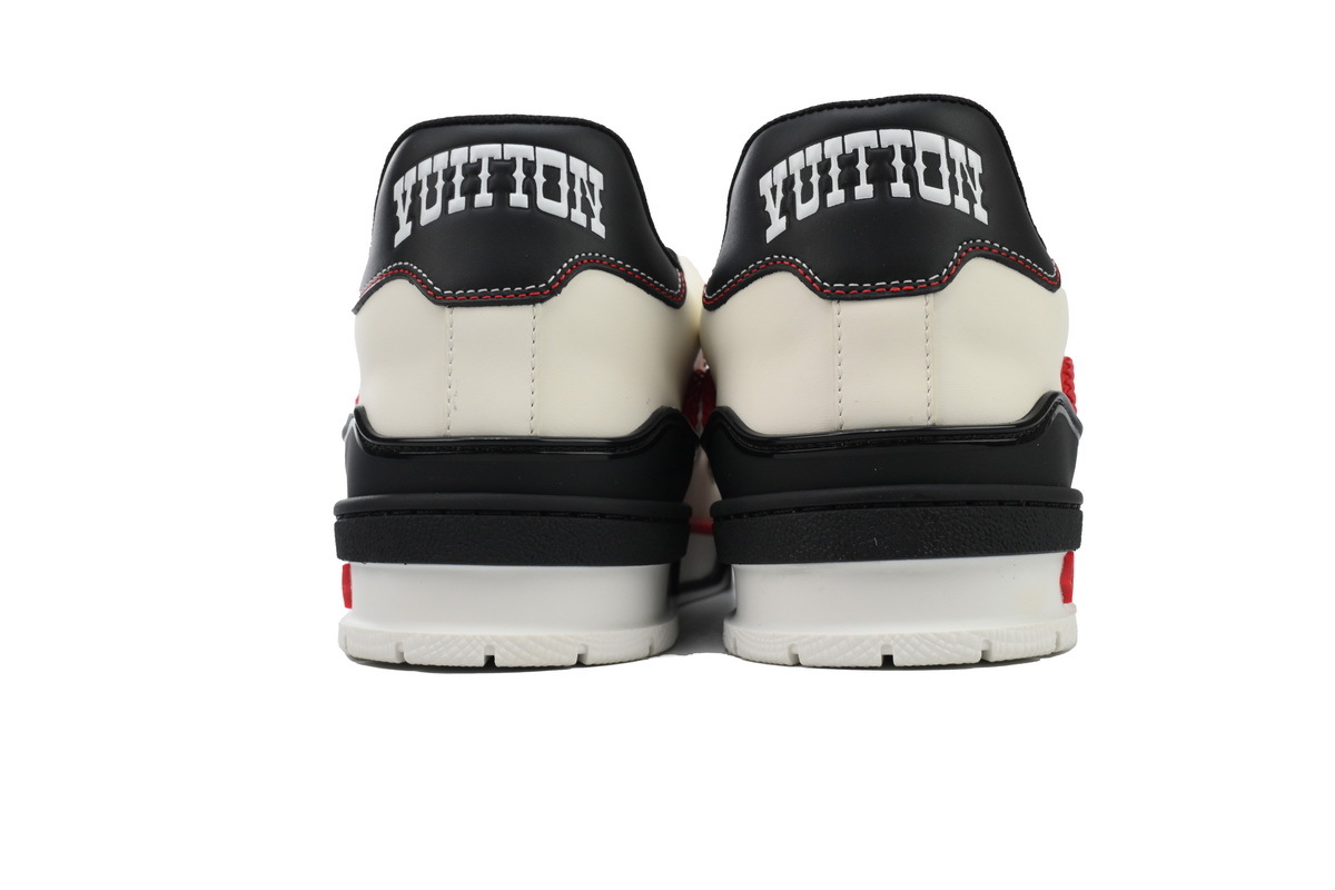 Louis Vuitton Trainer White Red Black