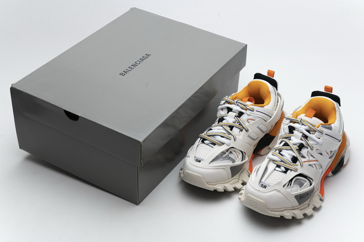 Balenciaga Tess S White Orange 542436 W1GB7 9059