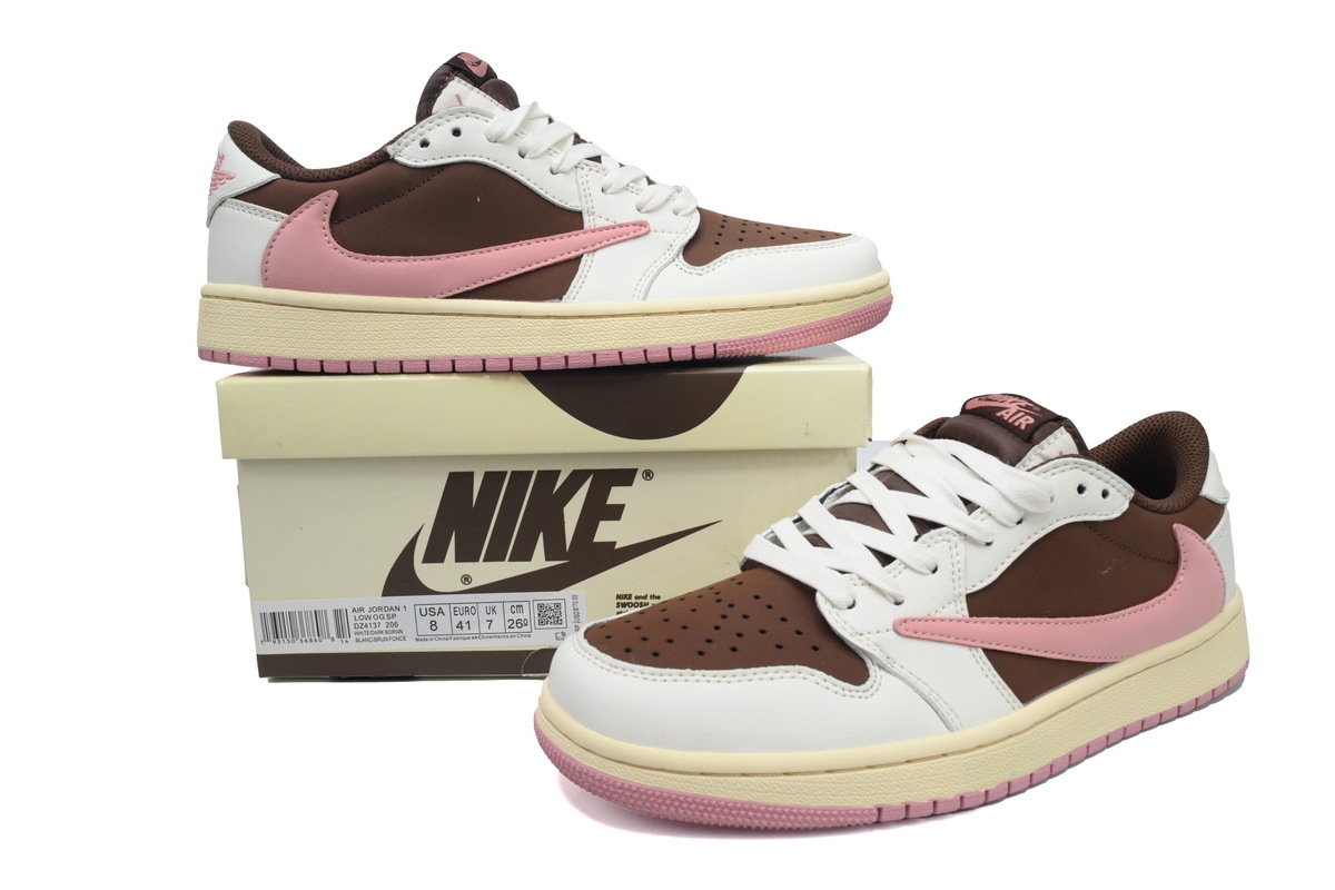Travis Scott x Air Jordan 1 Low OG SP Dark Pony Pink DZ4137-206