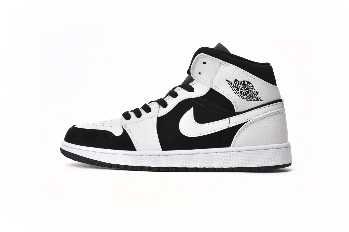 Jordan 1 Mid White Black 554724-113