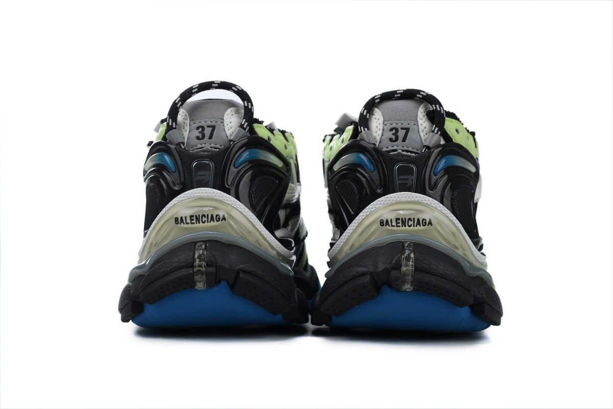 Balenciaga Runner Sneaker Grey Blue Green 677403 W3RB5 5179