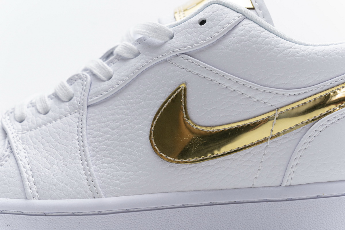 Jordan 1 Low White Metallic Gold (Women's) CZ4776-100